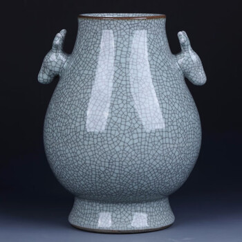 有款哥窑鹿耳瓶 無款哥窯貫耳瓶-數位典藏與學習聯合目錄(4371713)