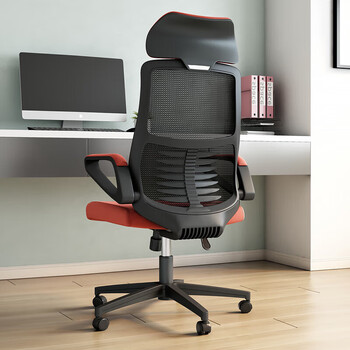 森菲亚办公椅人体工学椅办公室员工会议椅家用学习网椅 黑色头枕