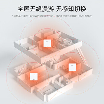 Tenda腾达AX3000子母路由网线版（1母3子套装）全屋WiFi6千兆无线路由器ac+ap面板家用商用有线组网