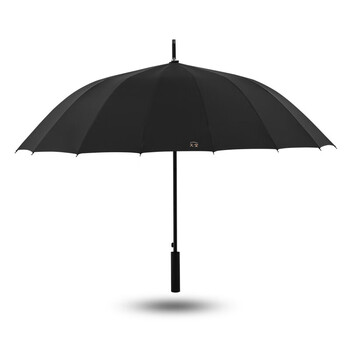 天堂大号雨伞加固抗风拒水长直柄半自动便携晴雨伞云炭黑 11013E风华 