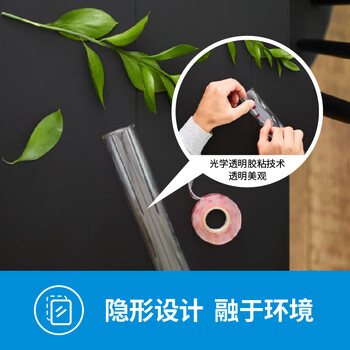 3M 思高 纳米透明无痕双面胶 方形16片装410-SQ16 耐高低温防水2.5CM*2.5CM适用于玻璃瓷砖金属表面