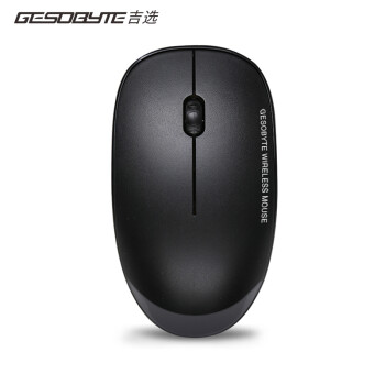 吉选（GESOBYTE）WM1009鼠标 无线鼠标 办公鼠标 便携鼠标 纤薄鼠标 苹果笔记本台式电脑 男女生家用  黑色