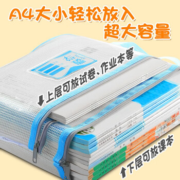 Kingdee开学必备EVA单层手提科目分类袋作业袋文件袋 学科分类书袋书本收纳袋试卷袋拉链4只装 W1201 Kingdee开学必备EVA单层手提科目分类袋作业袋文件袋 学科分类书袋书本收纳袋试卷袋拉链4只装 W1201