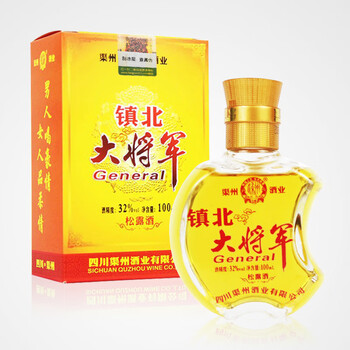 镇北大将军渠州松露酒配制养生酒低酒28度瓶装100ml12400ml一箱24瓶装