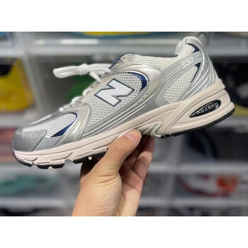 新百伦动感(newbknxzong)新款530灰银老爹鞋男鞋白银网面增高女鞋运动