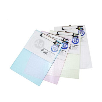 晨光（M&G）A4竖式透明款板夹写字板垫网格板试卷夹记事板颜色随机ADM94512单个装