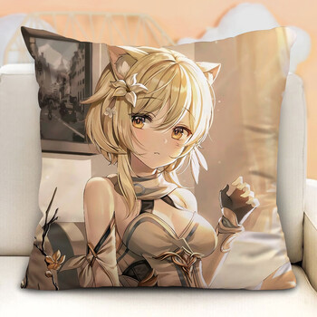 校园季莹抱枕原神周边妹妹旅行者游戏床上毛绒定制头枕车用二合一抱枕