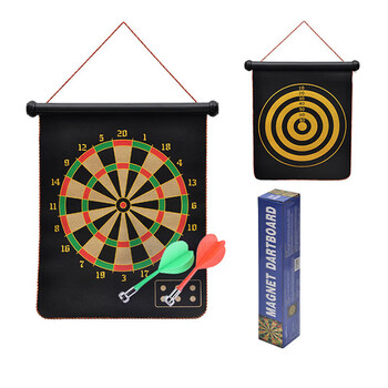 英辉（INVUI）飞镖盘套装儿童磁铁飞镖双面大号公司娱乐团建玩具安全17寸