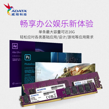 威刚（ADATA）16GB DDR4 2666 台式机内存 万紫千红