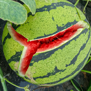 寿禾 京欣西瓜种子二号红瓤超甜多汁大果薄皮春秋季播种家庭种植阳台