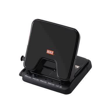 MAX 美克司（MAX）多功能两孔打孔器 省力办公文件档案圆孔打孔机（35张/65g）DP-35T 黑色