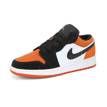 Air Jordan 1 Low GS Shattered Backboard White Black Starfish 553560-128 - SepShoe