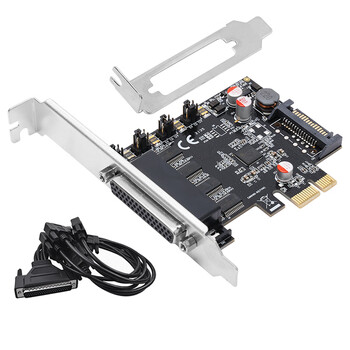 魔羯MOGE 台式机4口串口卡RS232扩展卡 COM口银行专用可供电串口卡ASIX99100兼容麒麟国产化平台MC2341