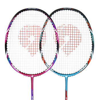 启傲羽毛球拍对拍AT5碳素中杆羽拍4U22磅含球手胶绒布袋