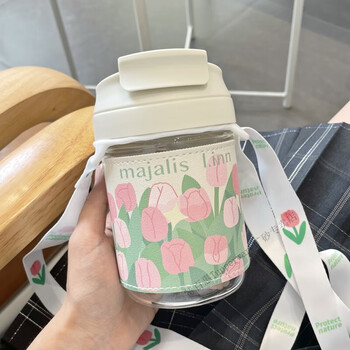 特百惠(tupperware)高颜值仙女玻璃水杯夏季女生小清新可爱双饮杯子