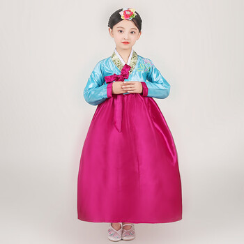 阁版韩服儿童韩国小孩传统古装改良女童韩服复古风裙子女宝宝童装朝鲜