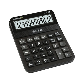 卡西欧(CASIO)语音计算器超大型琉璃黑 真人发音金属机身趣味弹奏办公用品财务专用语音款GY-120 卡西欧(CASIO)语音计算器超大型琉璃黑 真人发音金属机身趣味弹奏办公用品财务专用语音款GY-120