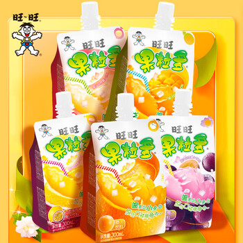 旺旺果粒多 果粒多葡萄味蜜桃味香橙味饮料300ml椰 水蜜桃味 1g
