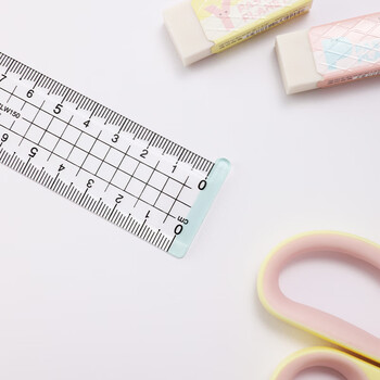 国誉(KOKUYO)15cm便捷划线尺子Campus双向刻度直尺 WSG-CLW150