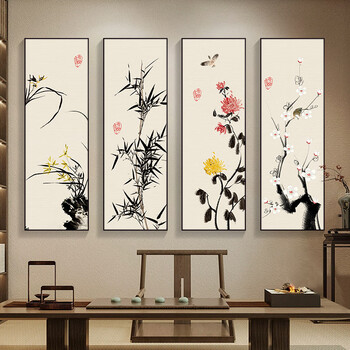 水墨梅兰竹菊型号规格- 京东