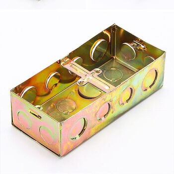 盒86型接线盒铁暗装底盒不锈钢开关盒金属预埋盒拉伸方盒金属过线盒