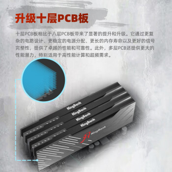 金百达（KINGBANK）32GB(16GBX2)套装 DDR5 6800 台式机内存条海力士A-die颗粒 黑刃无灯 C34 Deepseek硬件