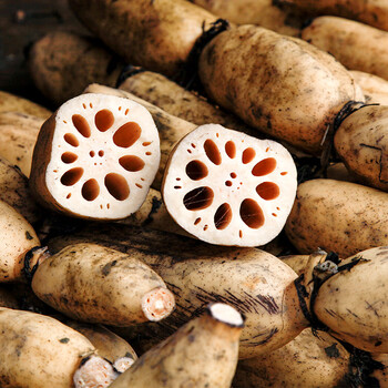 新鲜洪湖粉藕5斤当季嫩藕时令蔬菜湖北特产现挖九孔莲藕整箱 500g