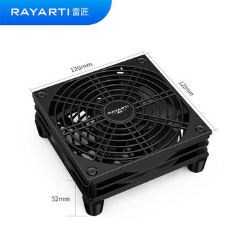 雷匠（RAYARTI）清风120 路由器散热风扇 光猫 电视机顶盒散热器（大风量/USB接口/双面防护网）