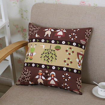 
                                                            木儿家居 沙发抱枕靠垫办公室靠枕抱枕套 咖啡物语 45cm*45cm(含枕芯)单个装                