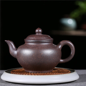 拍卖已结束06著名陶艺家韩江 稀有原矿老紫泥 顶珠紫砂杯 做工精致