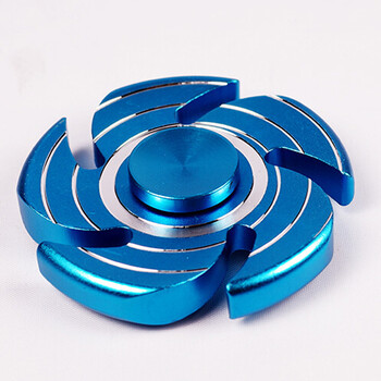 手指陀螺金属儿童玩具 指尖陀螺合金指间陀螺旋 蓝色