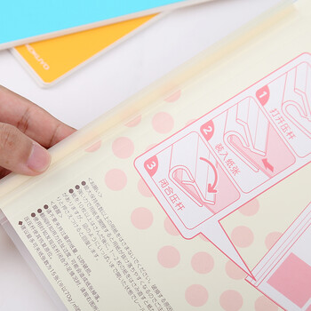 国誉(KOKUYO)A4抽杆文件夹拉杆夹淡彩曲奇学生办公易压杆抽杆夹拉杆夹  粉/蓝/黄各1个 WSG-FUC760MX