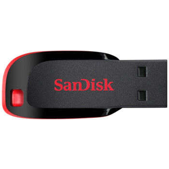 闪迪 （SanDisk）128GB USB2.0 U盘 CZ50酷刃 黑红色 时尚设计 安全加密软件