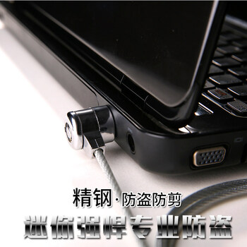 连拓 笔记本电脑锁 安全防盗钥匙锁 标准锁孔 适用联想华硕ThinkPad微星机械革命通用锁 1.8米 N101A