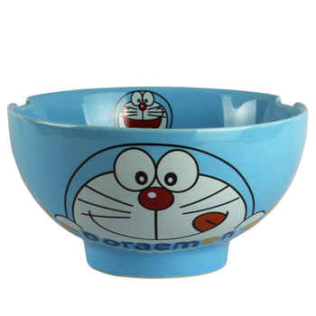 lichen 景德镇陶瓷餐具 卡通碗盘碟 面碗 米饭碗一个 大号叮当猫蓝色