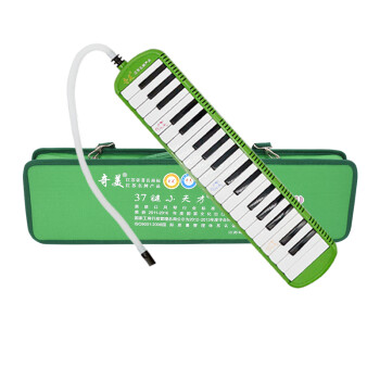 奇美QIMEI 37键教学推荐口风琴小天才（绿色、帆布硬包、配吹奏说明）