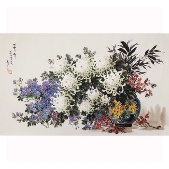 拍卖已结束06朝鲜一级画家 赵光哲《晴朗的初秋》拍卖已结束06