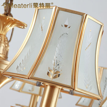 蒙特丽 客餐厅卧室吊灯TT99 美式乡村全铜灯具(B) 3头(66*40)cm