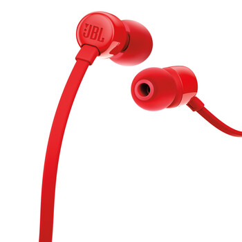 JBLT110有线耳机立体声入耳式耳麦 电脑游戏运动耳机 适用于3.5mm接口设备红色 JBLT110有线耳机立体声入耳式耳麦 电脑游戏运动耳机 适用于3.5mm接口设备红色