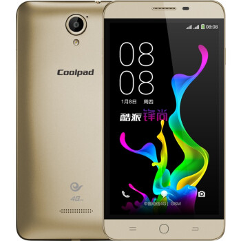 酷派 锋尚Y80D 电信4G手机 (8G ROM) (锐志金)