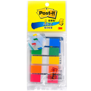 3M【全网低价】便签 报事贴/便利贴/便签纸/透明指示标签 办公用品 学习用品文具 683-5CF（5色装）