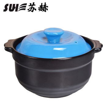 苏赫陶瓷砂锅韩式石锅拌饭宝宝奶锅炖锅紫砂锅汤锅汤煲仔锅 黄色