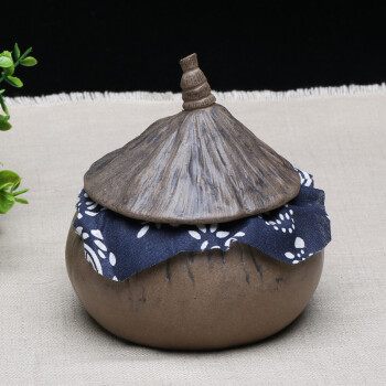 
                                        常胜阁 精品茶道全手工 紫砂茶叶罐  便携茶缸 醒茶罐 普洱存储茶罐 G莲蓬仿真茶叶罐                