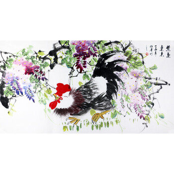 实力派花鸟画画家005061012次出价《喜上眉梢》 黄文娟 省美协会员