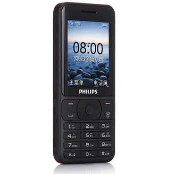 
                                        飞利浦（PHILIPS） E180 经典黑 时尚直板 超长待机 移动联通2G 双卡双待 老人手机 学生备用功能机                