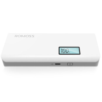 
                                        罗马仕（ROMOSS）10000毫安sense4P轻薄小巧迷你便携LED数显屏高清移动电源充电宝白色 适用于苹果华为小米                