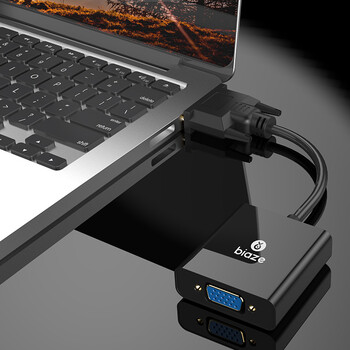 毕亚兹 DVI转VGA转接头 DVI24+1转VGA线高清转换器公对母 DVI-D电脑显卡连接投影仪电视显示器连接线