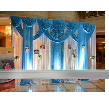 婚庆背景纱幔新款婚庆道具舞台幕布装饰帷幔婚礼布幔现场布置 款九