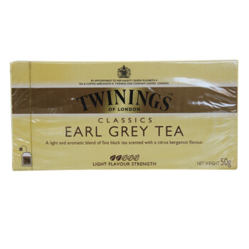 英国川宁(TWININGS) 豪门伯爵经典红茶25包*2g 波兰进口茶叶袋泡茶包 *2件