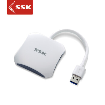 SSK飚王 SHU300 集线器HUB 高速USB3.0传输 分线器扩展一拖4口USB 白色
